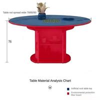 Table de salle à manger compacte pliable télescopique en pierre frittée, style nordique moderne, pour hôtel, assemblée en usine