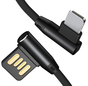 สายชาร์จเร็ว Type <span class=keywords><strong>C</strong></span>-Usb,ยาว1เมตร3ฟุตผ้าถักรูปตัว L โค้งคู่สายชาร์จเร็ว Type <span class=keywords><strong>C</strong></span>-Usb - Product Image 4