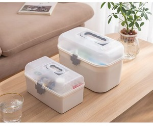 2025 New Household Plastic Medicine Chest Storage <strong>Box</strong> Two-layer Clear First Aid Kit Medical <strong>Box</strong> - Product Image 1