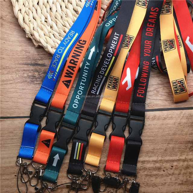 Custom Logo Lanyards Bulk Safety Breakaway Buckle Neck Strap for Trade Show ID Badge Holder Gift