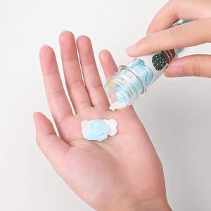 สบู่กระดาษพกพาแบบใช้แล้วทิ้งสำหรับล้างมือกลางแจ้ง แพ็คแบบหลอด สบู่ดอกไม้ - Product Image 4