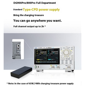 Générateur de signaux portable Rigol Puyuan DG822/852Pro à double canal 200 MHz avec écran tactile et chargement Type-C, oscilloscopes 200 MHz - Product Image 3