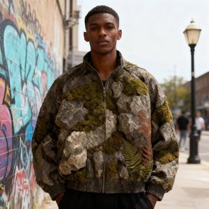 Vestes zippées en nylon et coton pour hommes, brodées, camouflage, coupe-vent, imperméables, à capuche, de haute qualité, sur mesure, grandes tailles - Product Image 2