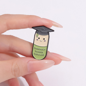 Broches de Esmalte con Forma de Cápsula Feliz, Insignias de Solapa para Graduados de Farmacia, Joyería Médica, Regalo en Existencia, Venta al por Mayor - Product Image 4