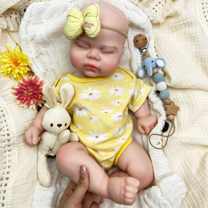 Muñeca Reborn <span class=keywords><strong>de</strong></span> Silicona Realista <span class=keywords><strong>de</strong></span> 18 Pulgadas, Anatómicamente Correcta, Niña/Niño, Boca Abierta, Cuerpo Completo <span class=keywords><strong>de</strong></span> Silicona Suave, Muñeca Regordeta - Product Image 2
