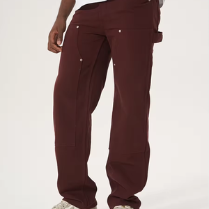 Pantalones vaqueros de trabajo lisos con doble rodilla para hombre, pantalones vaqueros de pintor, pantalones vaqueros de carpintero personalizados, pantalones vaqueros para hombre - Product Image 3