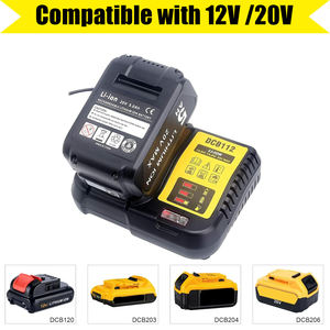 Pour Dewalt 20V Lithium Ion Batterie DCB 112 DCB118 <span class=keywords><strong>DCB105</strong></span> Remplacement Charge Rapide Outil Électrique Perceuse Électrique 100W Sortie - Product Image 5