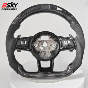 Volante Multifuncional de Fibra de Carbono con LED para Volkswagen BORA, CADDY, GOLFGTI, <span class=keywords><strong>GOLFGTD</strong></span>, JETTA, TOURAN, Mejora de Rendimiento - Product Image 1