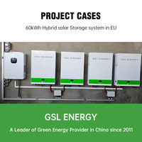 GSL ENERGY Vente en gros Batterie murale d'énergie solaire Lifepo4 15Kw Batterie d'alimentation murale Système solaire domestique 5Kw 10Kwh 15KW 48V