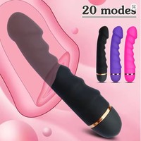 Jouet sexuel vibrant pour point G, masseur de masturbation féminin en silicone, baguette AV à commande par bouton-poussoir, 20 modes FW02 Guangdong