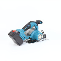 Scie circulaire de table sans balais rechargeable 21V, mini 5 pouces, pour la découpe du métal et du bois, avec jeu d'outils