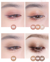 Palette de fards à paupières miniatures imperméables longue tenue, couleur unie foncée, avec logo personnalisé, étui de maquillage pour les yeux, pigment pailleté, marque privée