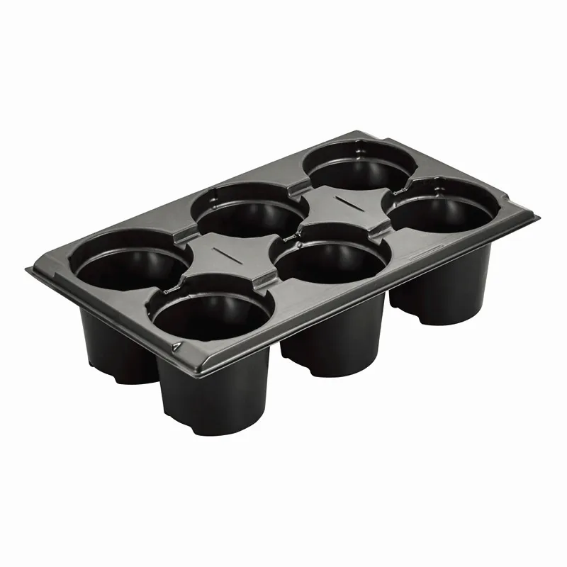 Wholesale New Design 6 Cells Gardening Seedling Tray Seed Trays Seedling Starter Grow Plastic Seedling Nursery Tray