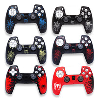 Coque de protection en silicone souple antidérapante pour manette PS5, design araignée