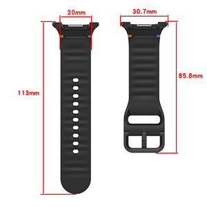 Accesorio de banda deportiva de silicona suave para <span class=keywords><strong>Samsung</strong></span> para <span class=keywords><strong>Galaxy</strong></span> Watch 8 <span class=keywords><strong>Smart</strong></span> Watch Ajuste perfecto sin espacio - Product Image 3