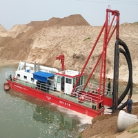 Drague à aspiration SanLian, bateau de dragage d'or, machine de dragage fluvial, moteur diesel certifié ISO9001, pompe de dragage fluvial, moteur principal 5 pouces 3m