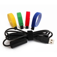 Attaches-câbles auto-adhésifs en nylon de haute qualité, sangles auto-bloquantes colorées à boucle et crochet avec anneau de traction pour chaussures