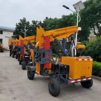 Pile Driver Crawler Pilling Machine pour la sécurité de la construction routière Installation de poteaux routiers