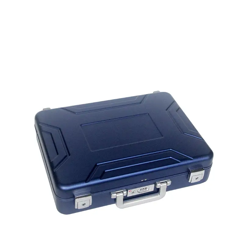 Blue Aluminum Laptop Computer Cases Classified Aluminum Tool Hard Case Box