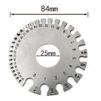 Jauge de diamètre de fil de forme ronde en acier inoxydable Échantillon Règle d'inspection de soudure Outil de mesure d'épaisseur de métal