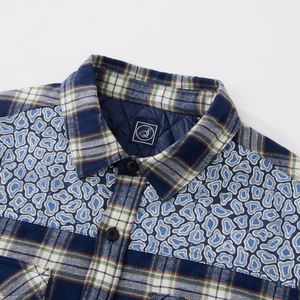 Veste matelassée en flanelle épaisse pour homme de haute qualité, automne-hiver, 100% coton, coupe-vent, à carreaux, doublure en polaire chaude - Product Image 3