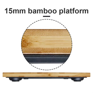 Fabrika fiyat dijital 200kg bambu platformu banyo tartısı <span class=keywords><strong>LCD</strong></span> ekran OEM/ODM desteklenen elektronik vücut tartı - Product Image 4