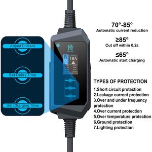 EVSOW Nouveau chargeur de voiture électrique portable rapide 85V-264V J1772 solaire intelligent AC Type 1 50A - Product Image 4