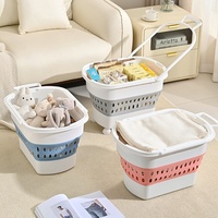 Panier à linge pliable pour bébé avec roulettes, bac de rangement pliable pour la chambre d'enfant, panier à linge sale roulant pour la chambre des enfants