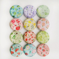 Mini boîte en fer pour parfum, petite boîte ronde en fer blanc, rouge à lèvres fait à la main, cire ronde menthe, boîte en fer blanc, nouvelle collection
