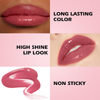 Brillant à lèvres rose très brillant à logo personnalisé Vente en gros Brillant à lèvres hydratant longue durée résistant aux taches Luscious Lip Tint Gloss