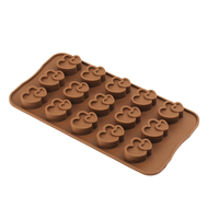 Moule en silicone Hyri en forme de cœur à 15 cavités, qualité alimentaire, antiadhésif, outils de cuisson, couleur personnalisable, pour la maison et la cuisine - Vente chaude
