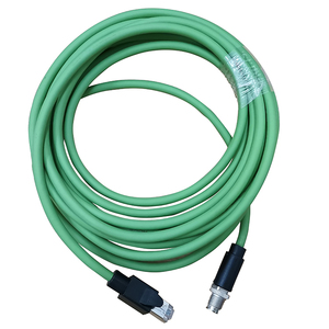 Câble Ethernet RJ45 Cat6 étanche CAT5E M12 Dcode vers connecteur RJ45, câble Ethernet vert - Product Image 2