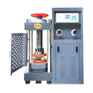 Máquina de prueba hidráulica 2000KN de resistencia a la flexión de tubos de hormigón, precio de máquina de prueba de compresión