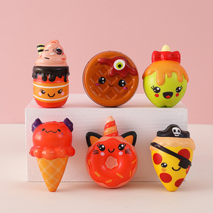 Jouet Squishy Miniature en PU Non Toxique, Pizza Pirate, pour un Jeu Sensoriel Sûr, Anti-Stress, Idéal pour Halloween - Product Image 3