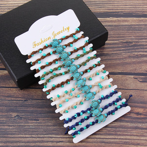 Hawaii Style Bohemian Adjustable Woven Bracelets <b>Set</b> Handmade Turtle Shells Seeds <b>Beads</b> Braided Bangles 12 Pieces-Gift - Product Image 5