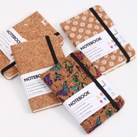 Carnet transfrontalier en simili cuir et liège avec élastique, design créatif écologique imprimé à chaud, papier Dowling