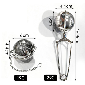 Đầy Màu sắc Snap bóng trà lọc thép không gỉ trà Infuser lọc với xử lý cho lá lỏng lẻo trà gia vị gia vị bán buôn - Product Image 6
