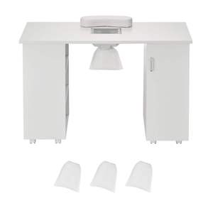 Wholesale White Modern Multi Drawer <b>Nail</b> <b>Table</b> With Built-in Dust Collector Sliding Manicure Workbench - Product Image 6