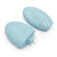 Bouteille d'emballage personnalisée en gros pour crème solaire 50 ml, flacon plat isolant, emballage de lotion solaire, tube de crème BB, bouteille ovale bleue