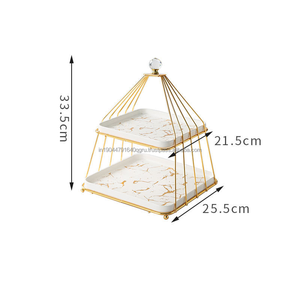 Serveur de gâteau en marbre de qualité supérieure, plateau rond en marbre fin pour la décoration intérieure et les utilisations occasionnelles - Product Image 3