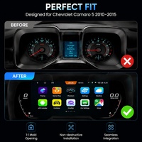 Radio para Auto Android 13 Estilo Tesla de 7 Pulgadas para Chevrolet Camaro 2010-2015, 5.ª Generación, Reproductor Multimedia, Carplay Inalámbrico, 4G