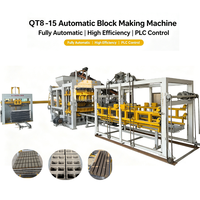 Machine de fabrication de blocs de ciment et de béton entièrement automatique Qt8-15, machine à briques creuses et pavés, machine hydraulique BTC