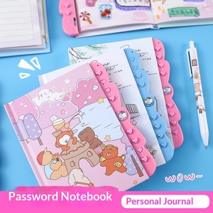 Carnet de mots de passe verrouillable à motif de dessin animé pour enfants et étudiants, avec boutons, type journal intime, cadeau, carnet de notes - Product Image 3
