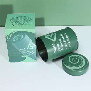 Oem hava geçirmez tören <span class=keywords><strong>Protein</strong></span> tozu kahve teneke kutu çay kutusu 500 Gram büyük londra hava geçirmez Matcha teneke çay kutusu özelleştirilebilir - Product Image 4