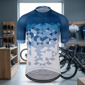 Conjunto de Ciclismo para Hombre, Alta Elasticidad, Cómodo, Agradable al Tacto, Secado Rápido, Transpirable, 100% Poliéster, Mangas Cortas, Personalizado para Equipo - Product Image 3