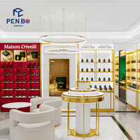 Vitrine de parfum de style arabe de luxe, comptoir de présentation de parfum mural personnalisé, mobilier de magasin de parfum