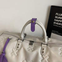 Sac de sport et de loisirs tendance grande capacité, imperméable, multifonctionnel, pour week-end, en PU de haute qualité avec fermeture éclair