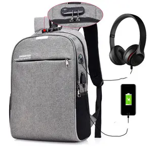 Hot sell anti-theft USB charging smart laptop backpack bag with security coded lock large capacity school bags for men backpack