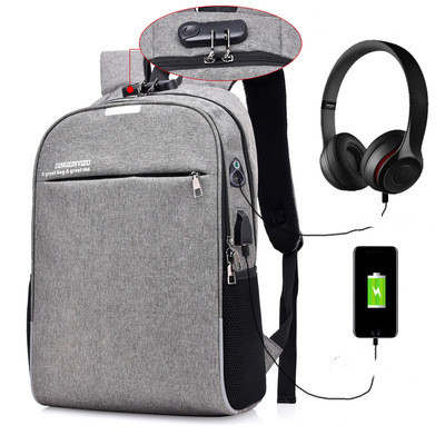 Hot Sell Anti-theft USB Charging Smart Laptop Backpack Bag with Security Coded Lock Large Capacity School Bags for Men Backpack