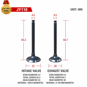 Ensemble de soupapes d'admission et d'échappement de haute qualité, compatible avec JY110 pour moteur Yamaha C8 I8 F8 - Product Image 1